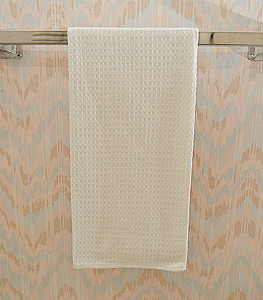 Festive colored Waffle Weaves Kitchen Towel. Almond Milk color